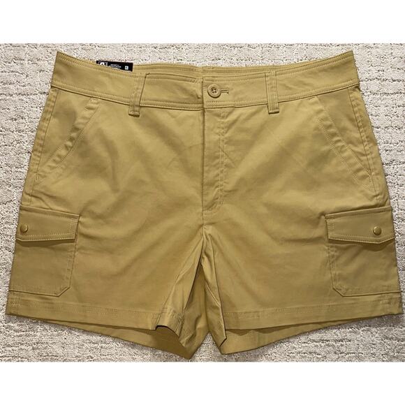 Eddie Bauer Pants - Eddie Bauer Cargo Pocket Shorts Womens 14 Beige Nylon Stretch Hiking Travel